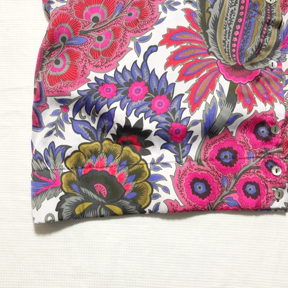 asos floral paisley print cold shoulder top-g2 - Picture 7 of 8